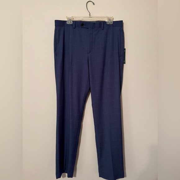 NEW Lauren Ralph Lauren UltraFlex Classic-Fit Stretch Flat Front Suit Pants - Picture 2 of 3